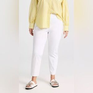 Spanx On-the-Go Ankle Slim Straight Classic white Pull on Stretch Pants Size L